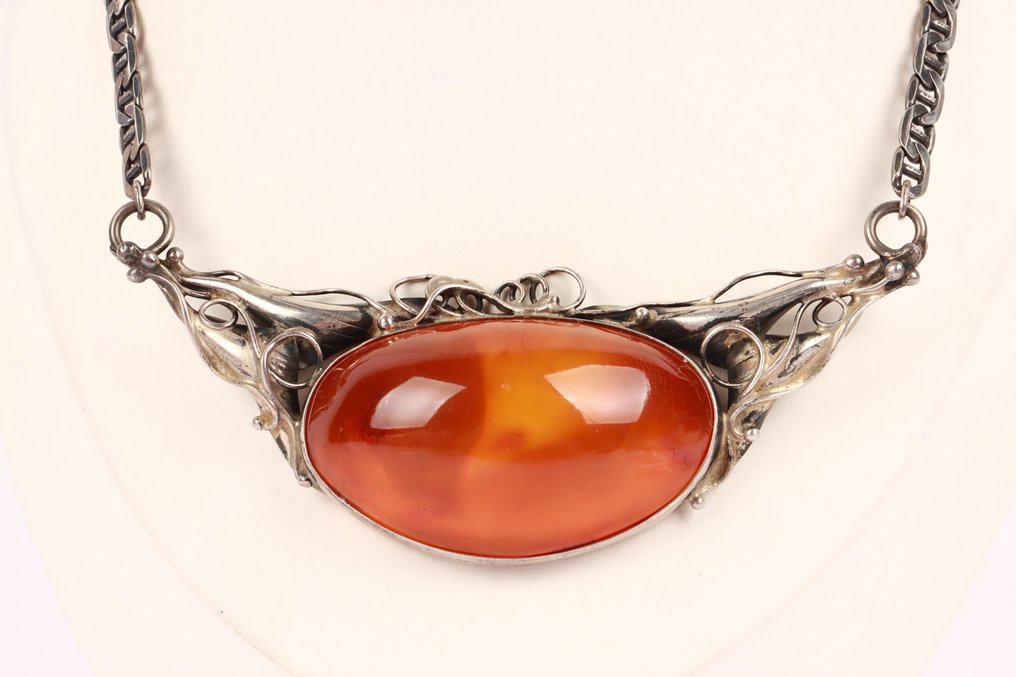 Fără preț de rezervă - Colier Argint Chihlimbar #4.3