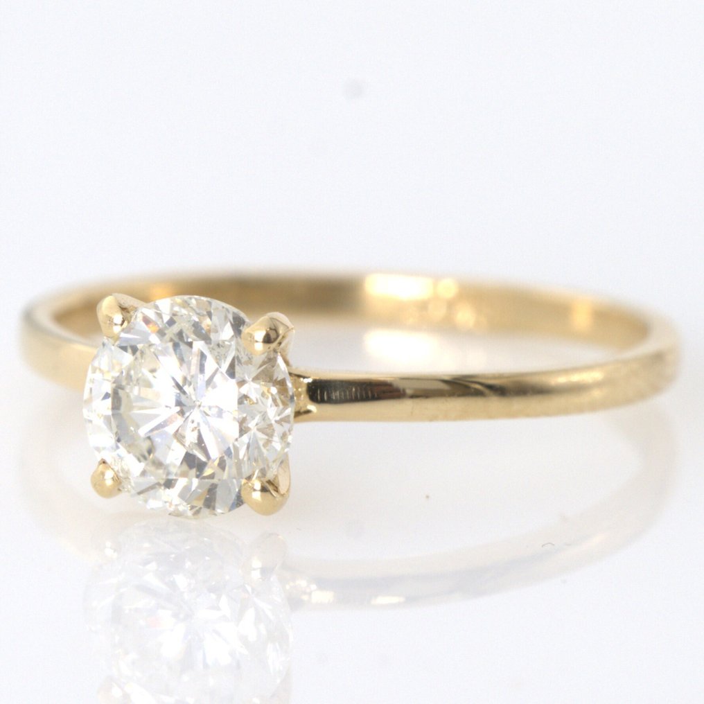 Sans prix de réserve - Bague - 18 carats Or jaune - 1.05ct. tw. Diamant (Naturelle) - GWLab #4.3