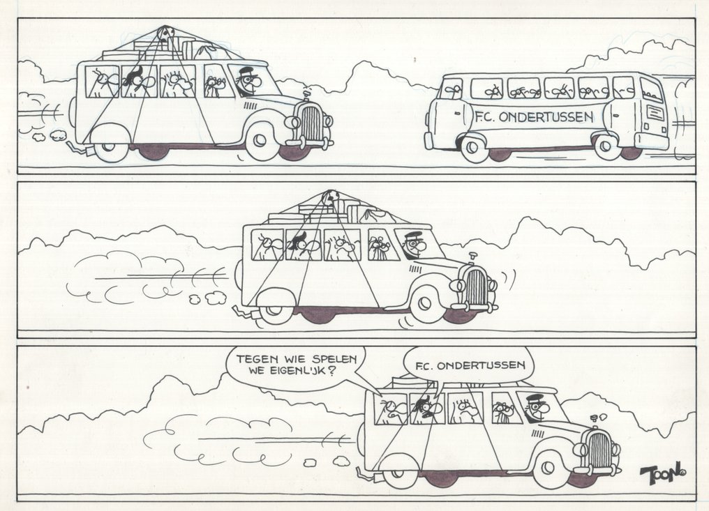 Van Driel, Toon - 2 Original page - F.C.Knudde - FC Ondertussen Bus vervoer - De bal het werk laten doen - Voetbal #1.0