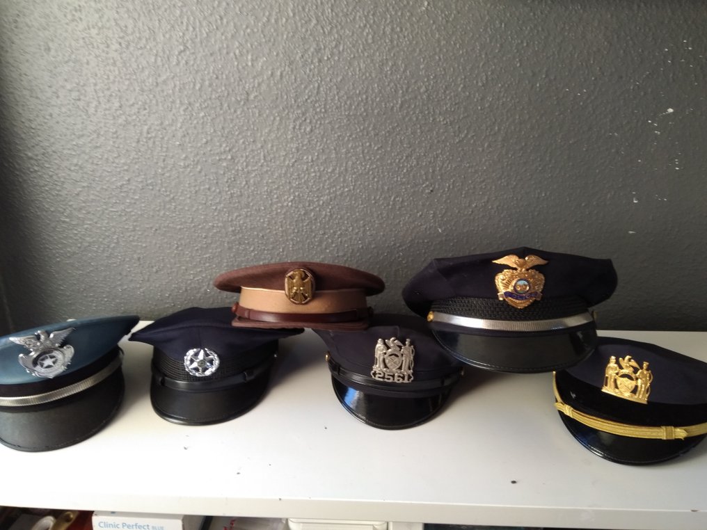 Ισπανία, ΗΠΑ, Ισραήλ - 6 αστυνομικές καπέλες - Στρατιωτικά αξεσουάρ #1.0