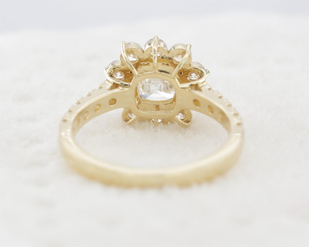 Sormus - 14 kt. Keltakulta - 2.36ct. tw. Timantti (Laboratoriossa kasvatettu) - Timantti - IGI CERTIFIED #4.3