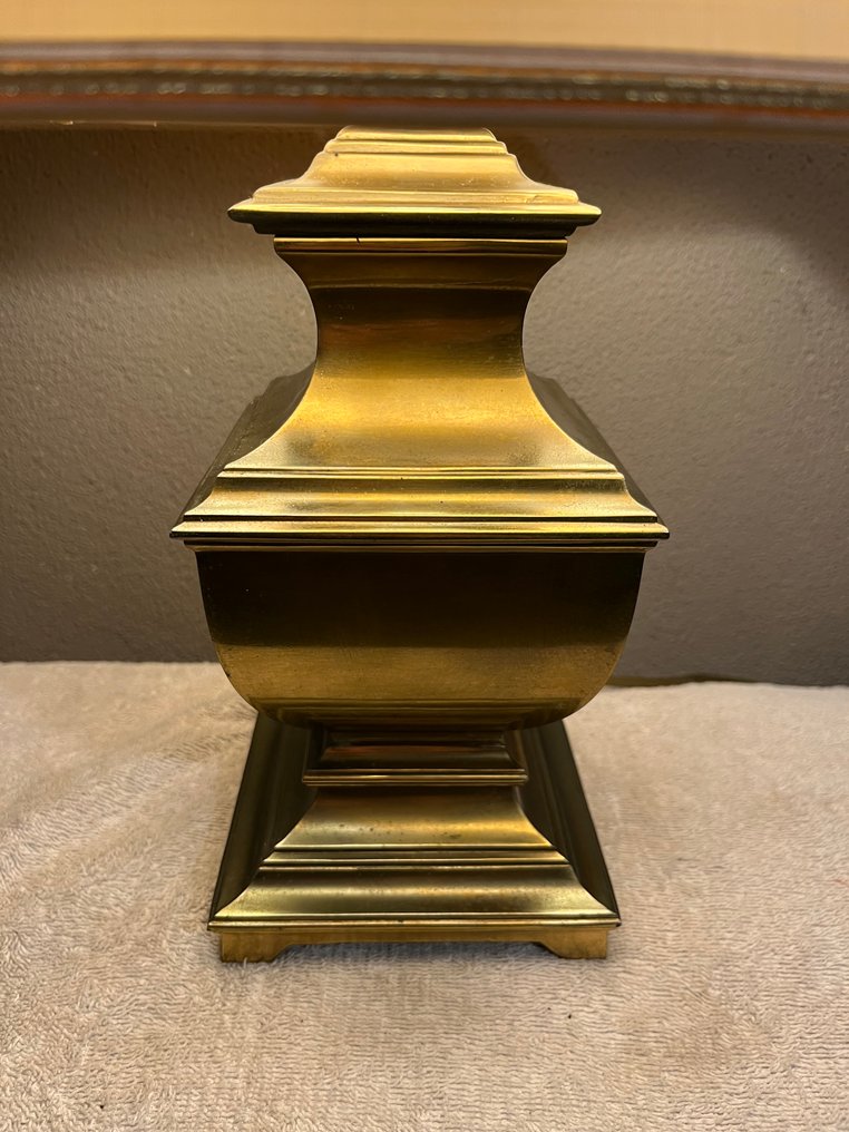 Επιτραπέζιο φωτιστικό - Ορείχαλκος, Textile - Μπρούντζινο επιτραπέζιο φωτιστικό. #2.1