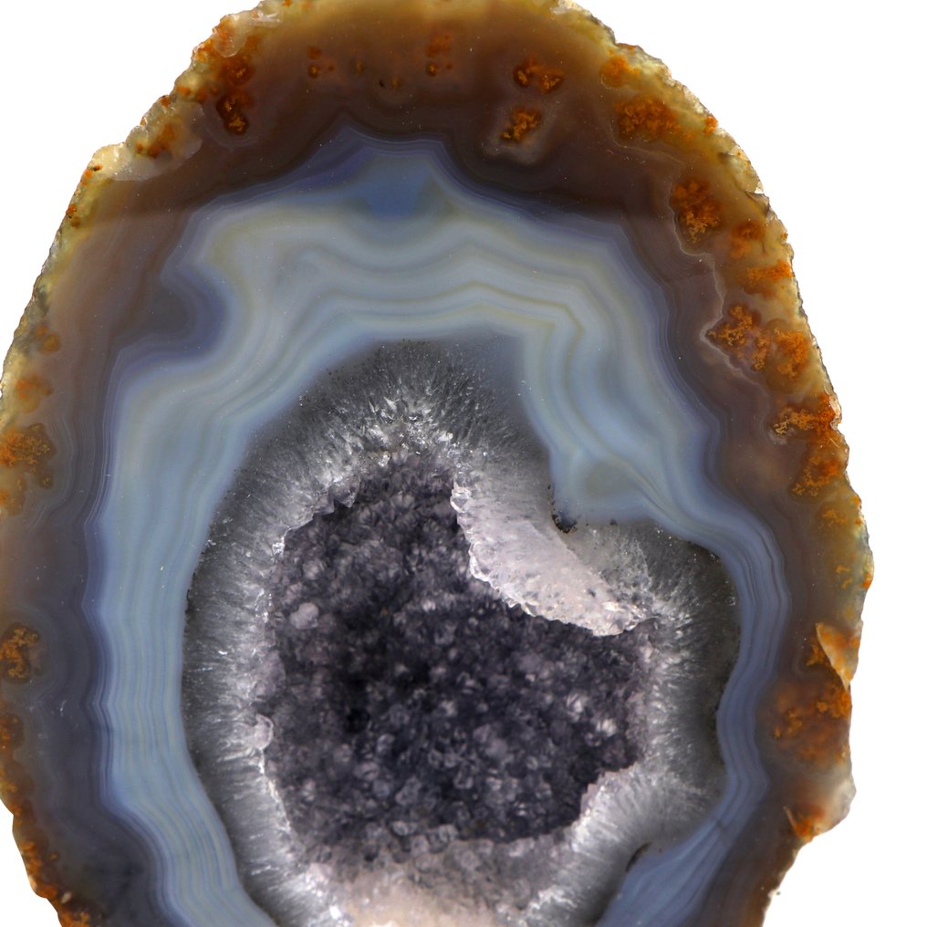 Sem reserva - Ágata arco-íris - Geode - 18x15x6 cm- 1.97 kg #2.1