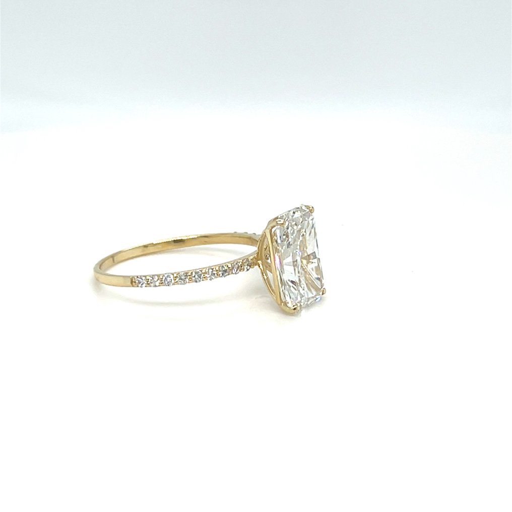Nincs minimálár - Gyűrű - 14 kt. Sárga arany - 3.08ct. tw. Gyémánt (Laboratóriumban előállított) - Gyémánt #2.1