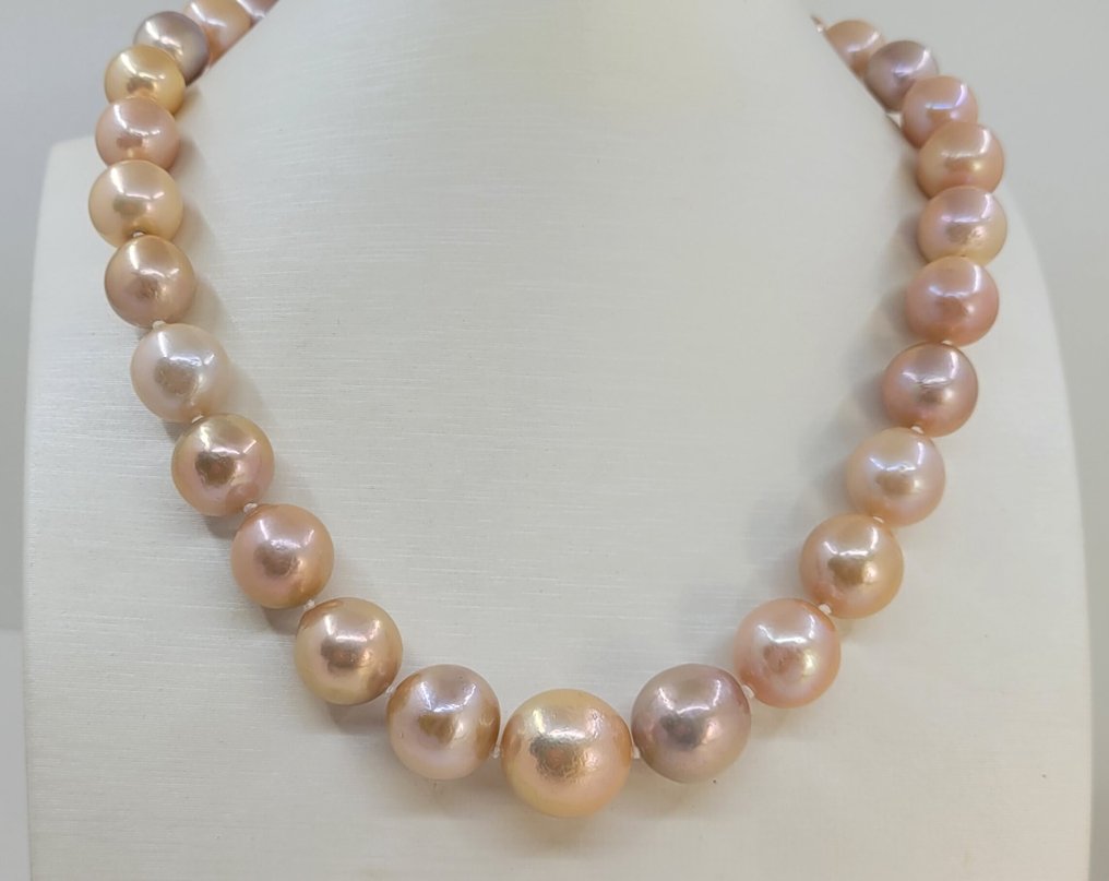 Sem preço de reserva - Colar Enormes pérolas Edison de 11,5x15,5mm #3.2