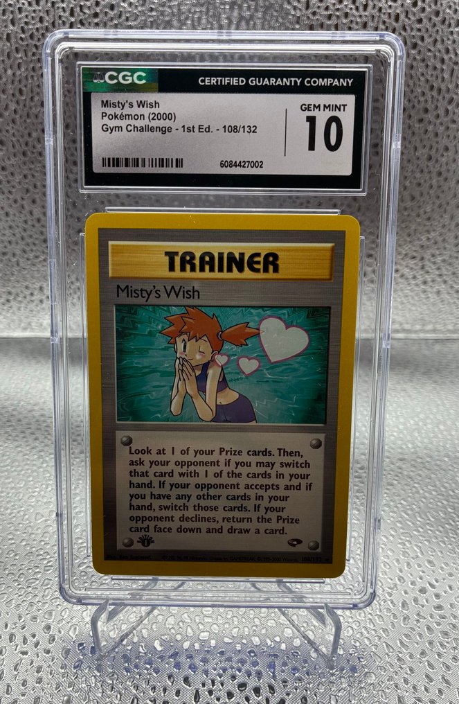 Pokémon - 1 Graded card - Misty’s Wish 108/132 初版 - CGC 10 - WOTC #1.0