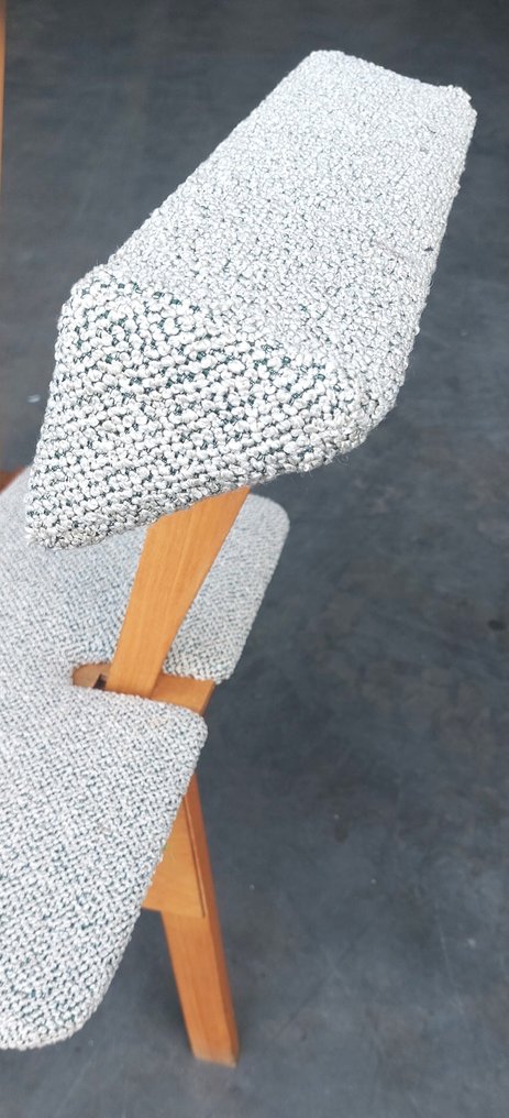 扶手椅 - 独特！UKG 放射治疗椅 - 木, 紡織品 - 复古高频电疗治疗椅 #4.3