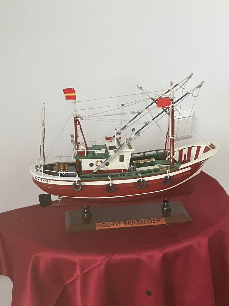 Ναυτικά αντικείμενα - kotter, tonijnebboot Santander. - Ξύλο #3.2