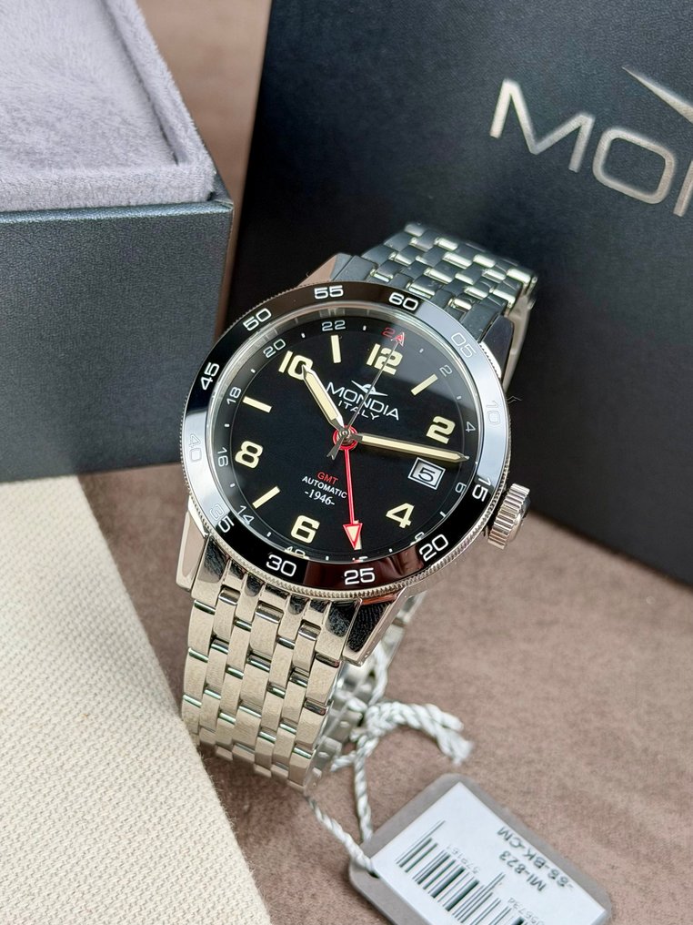 Mondia - Heritage 1946 GMT Automatic - Sem preço de reserva - MI-823-SS-BK-CM - Homem - Depois de 2020 #1.0
