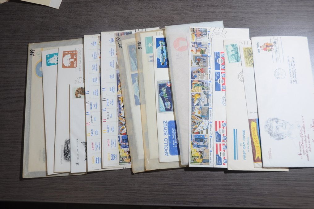 USA  - 批次包含100个FDC和PWS，放在一个盒子里。 #2.1