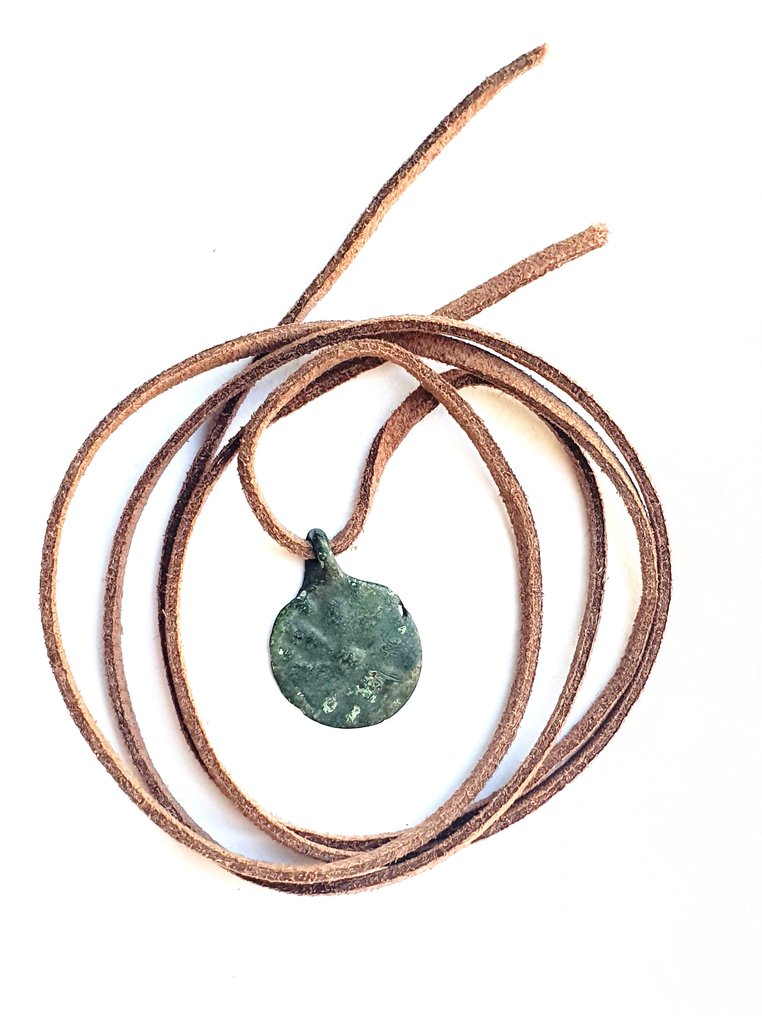 Εποχή των Βίκινγκς Μπρούντζος Μενταγιόν – Ηλιακό Σύμβολο, Εποχή των Βίκινγκ, 9ος–11ος αιώνας μ.Χ., Amulet - 22 mm #1.0