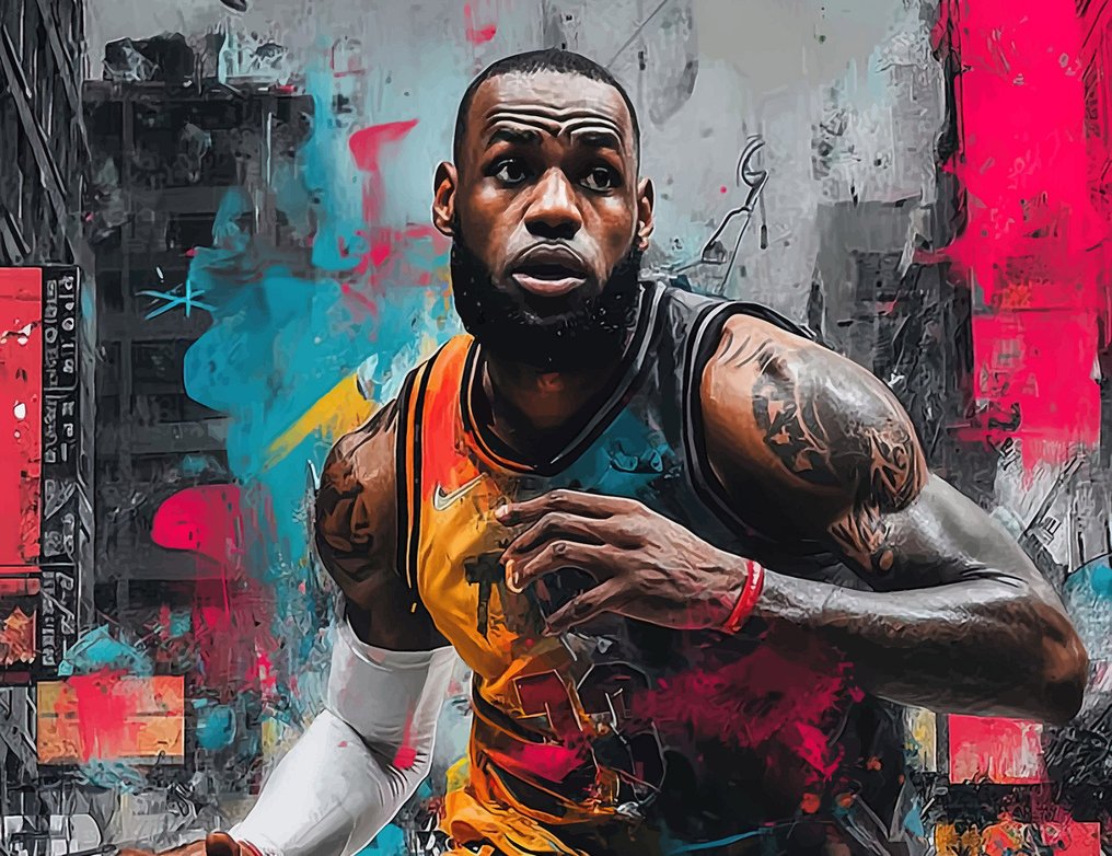 IPR Graph - LeBron: Urban Dominance (Mixed Media) #2.1
