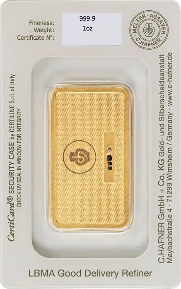 1 Troy Ounce - Aur .999 - C. Hafner - Sigilat și cu certificat #1.0