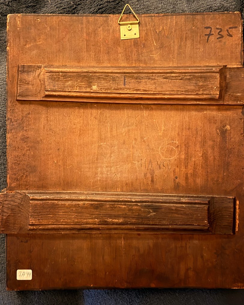 标志 - 祈祷图长卷, 基督在宝座上，周围环绕着使徒和圣人。 - 木 #4.3