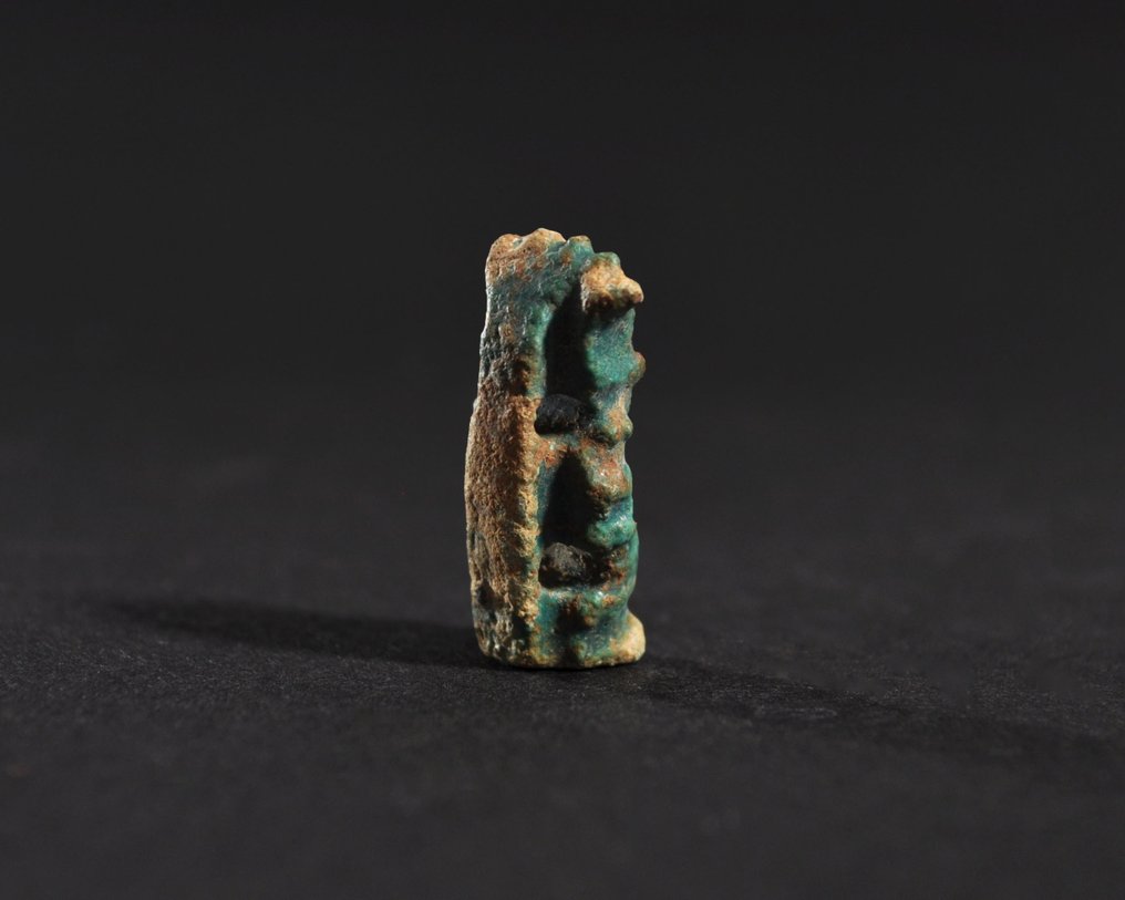 古埃及，後期 Faience Bes 护身符 - 21.9 mm  (沒有保留價) #3.2