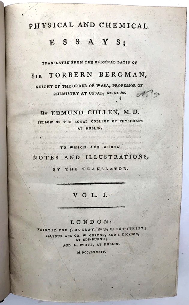 Sir Torbern Bergman - Physical and Chemical Essays - 1784-1784 #3.2