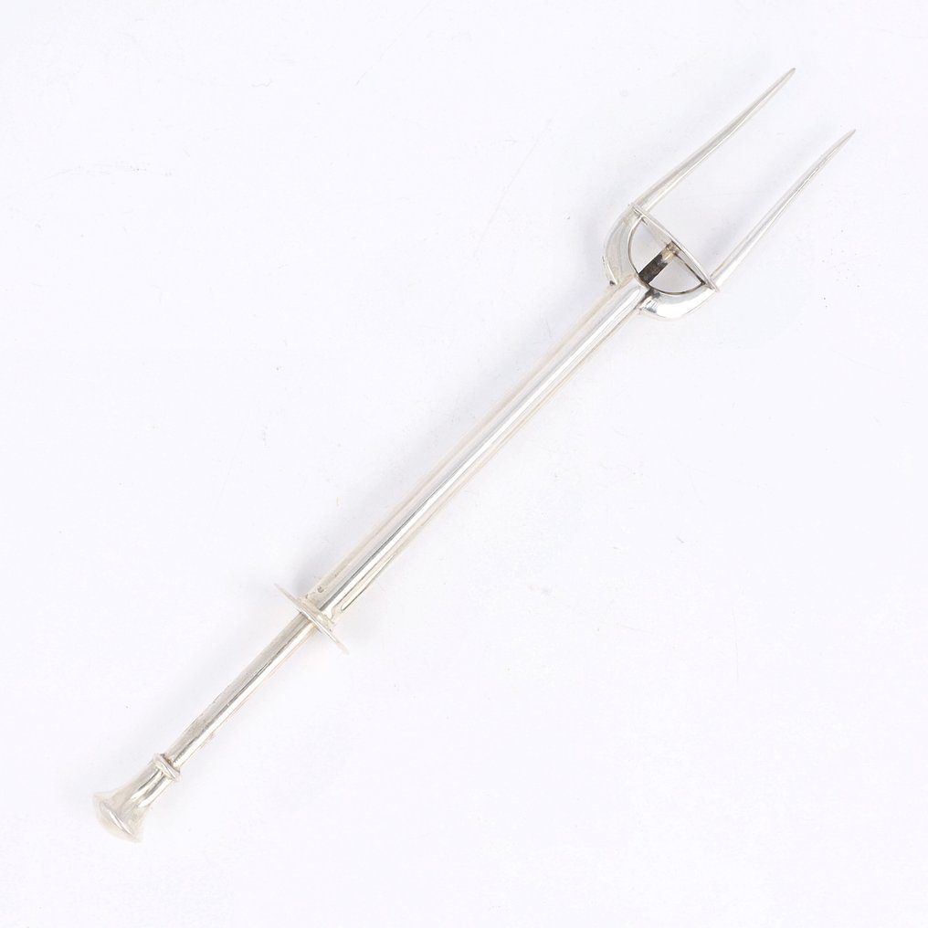 NO RESERVE - Hermann Bauer - Zuurprikker - Widelec - Srebro pr. 835 #1.0