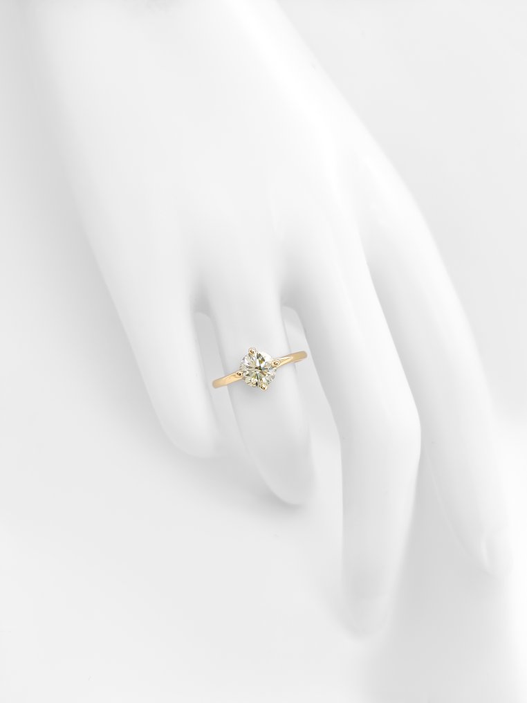 χωρίς τιμή ασφαλείας - Δαχτυλίδι - 14 καράτια Κίτρινο χρυσό -  1.02ct. tw. Διαμάντι (Φυσικού χρώματος) - Πιστοποιητικό IGI #4.3