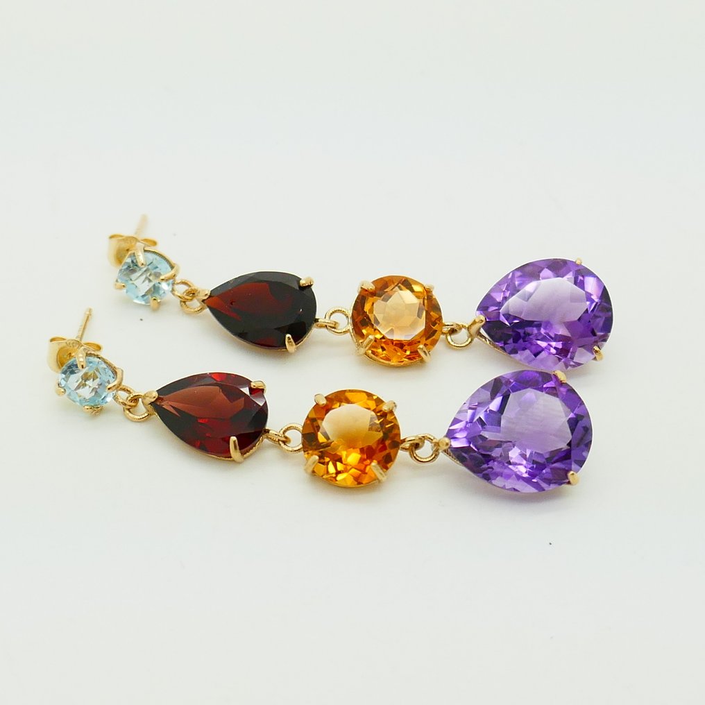 Sem preço de reserva - Brincos - 14 K Ouro amarelo - 17.00ct. tw. #1.0