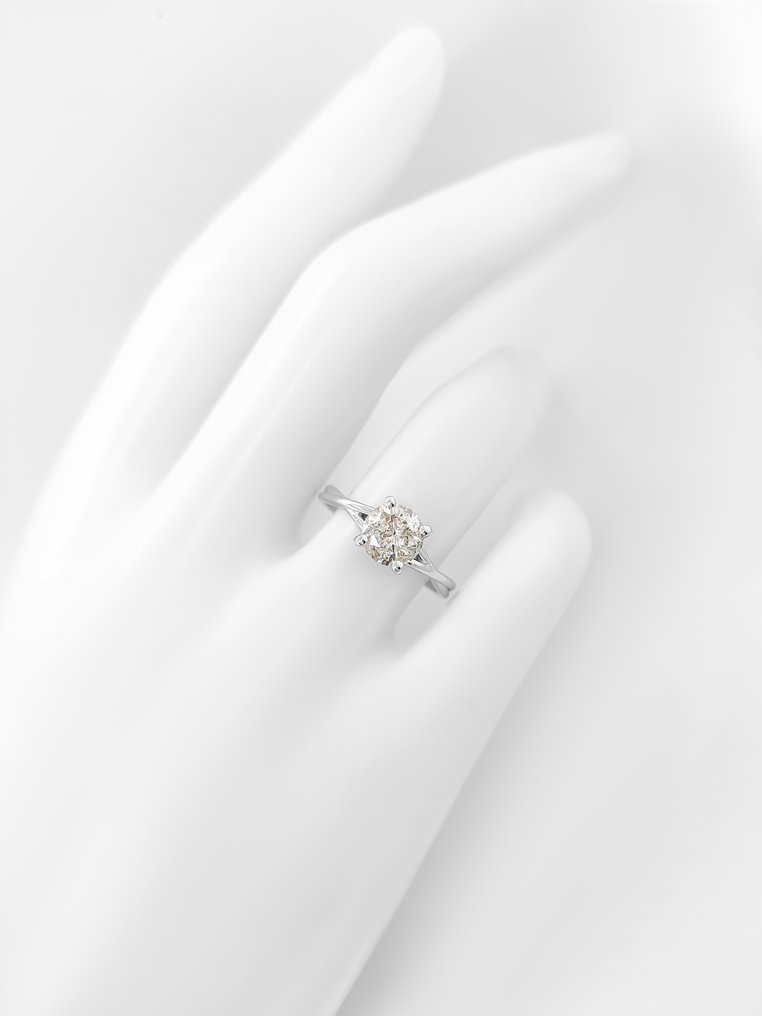 沒有保留價 - 戒指 - 14 克拉 白金 - 1.08ct. tw. 鉆石 (天然) - IGI 证书 #4.3
