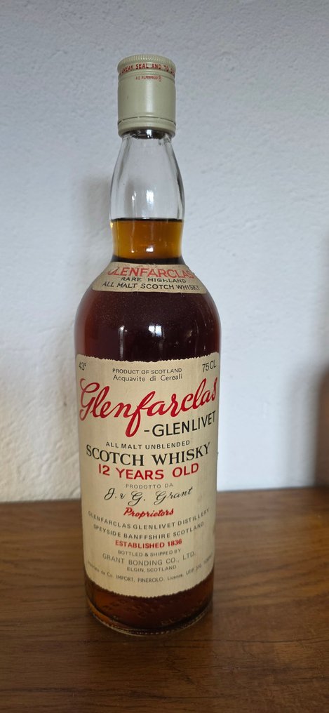 Glenfarclas 12 years old Unblended All Malt - b. Lata 70. - 75cl #1.0
