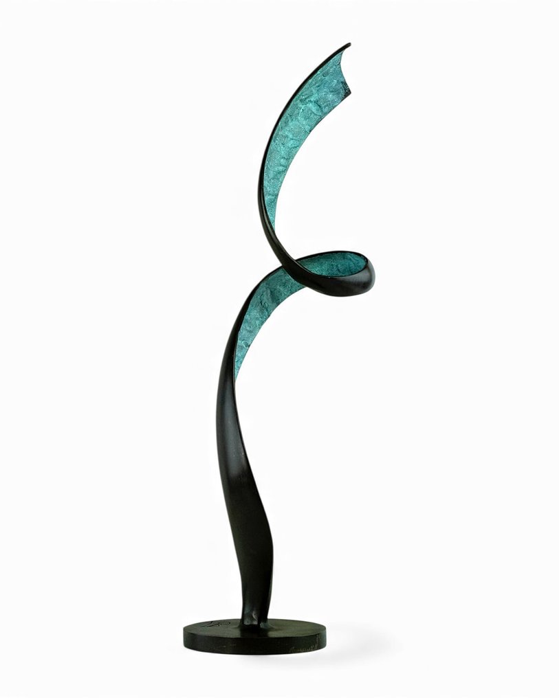 Signed - Sculpture, Helix Spiral - 56 cm - Bronze #4.3