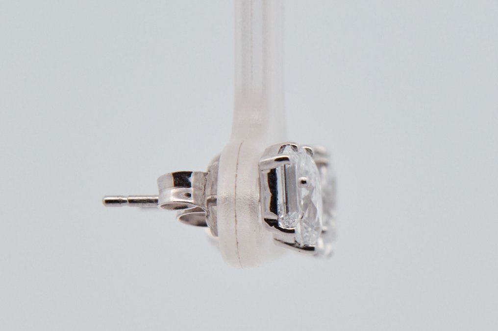 χωρίς τιμή ασφαλείας - Σκουλαρίκια - 14 καράτια Λευκός χρυσός -  2.28ct. tw. Διαμάντι (Εργαστηριακής καλλιέργειας) #2.1