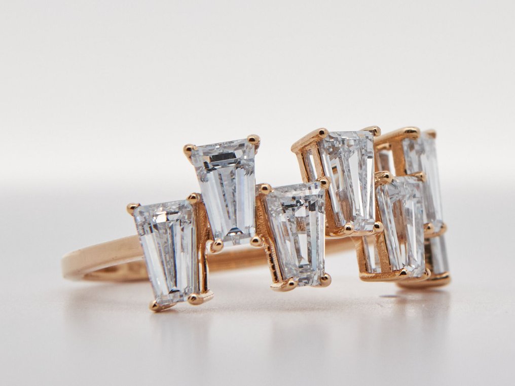 沒有保留價 - 戒指 - 14 克拉 黃金 -  2.41ct. tw. 鉆石 (實驗室培育) #1.0