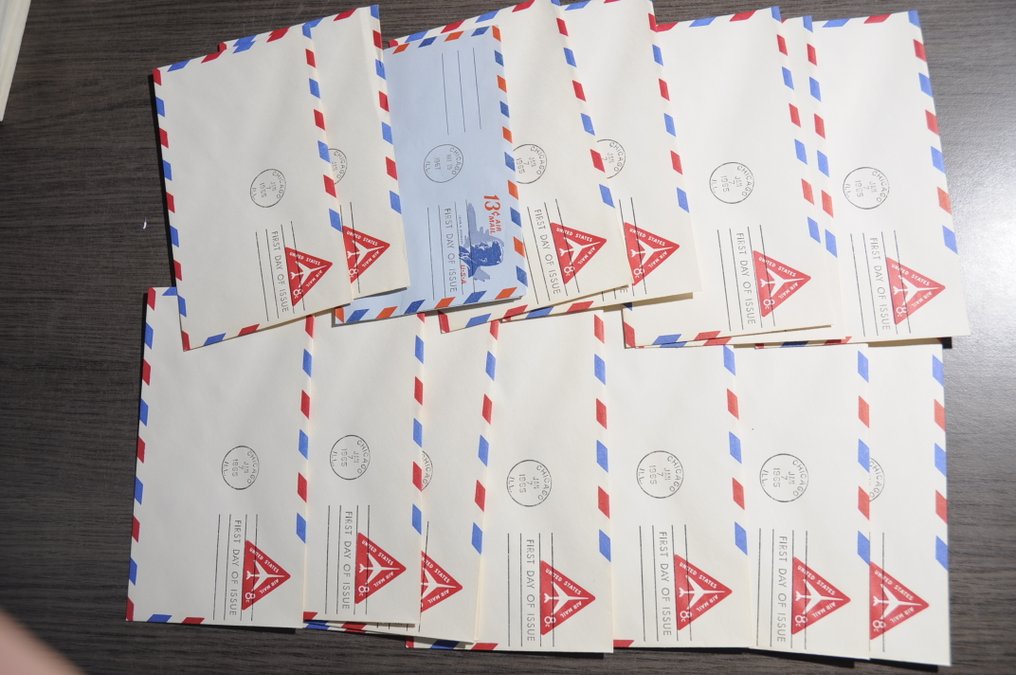 USA  - 批次包含100个FDC和PWS，放在一个盒子里。 #1.0