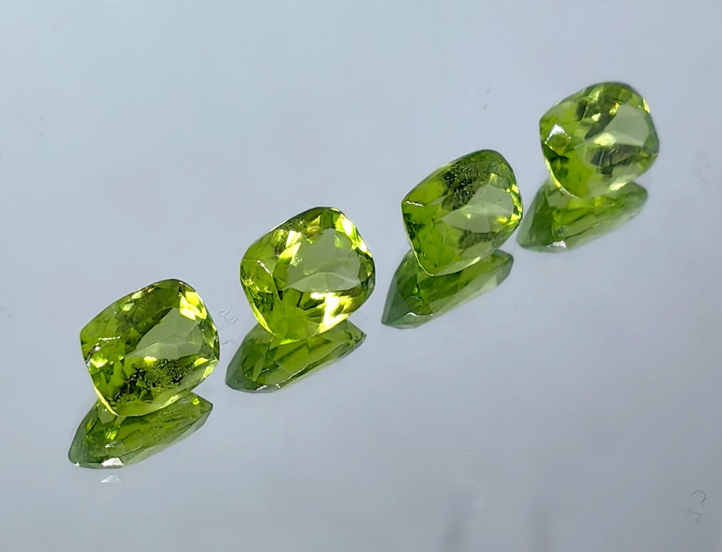 4 pcs  橄榄石  - 8.90 ct - 安特卫普宝石检测实验室（ALGT） #3.2