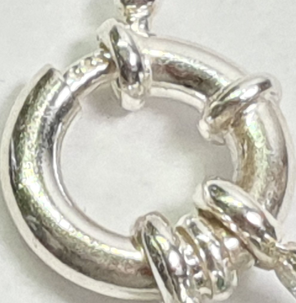 Τυρκουάζ φυσικό από το Ιράν - 4 στροφές - πολύ ειδική - ευνοεί τον διαλογισμό - Ασήμι 925 - Κολιέ #2.1