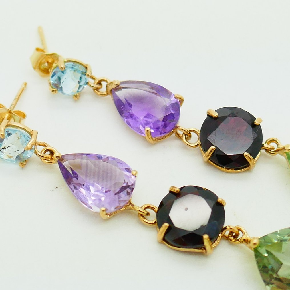 Sem preço de reserva - Brincos - 14 K Ouro amarelo - 17.00ct. tw. #2.1