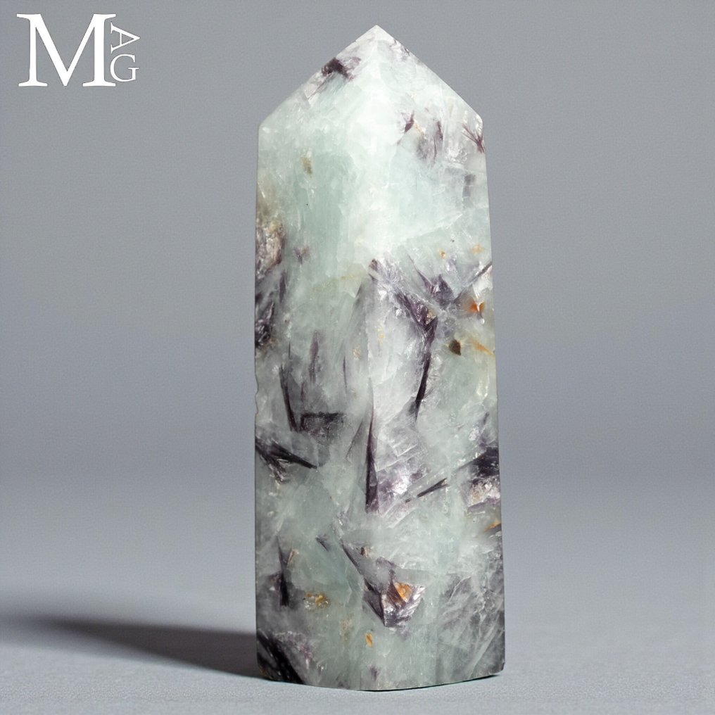 Σπάνια Πλάουμ Αγκάτα Πύργος - Ύψος: 85 mm - Πλάτος: 27 mm- 105 g #3.2