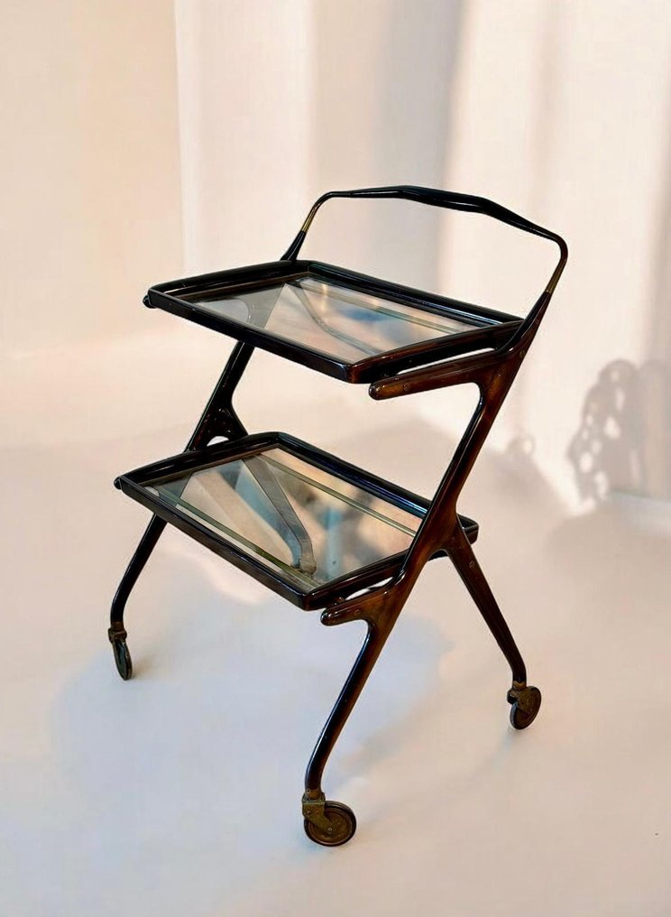 Chariot de service - Bois, Verre, Laiton #3.2