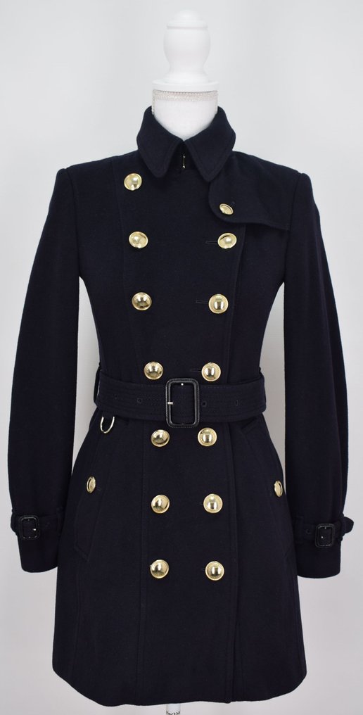 Burberry London Wool & Cashmere Gold Buttons Doublebreasted Navy - 外套 #1.0