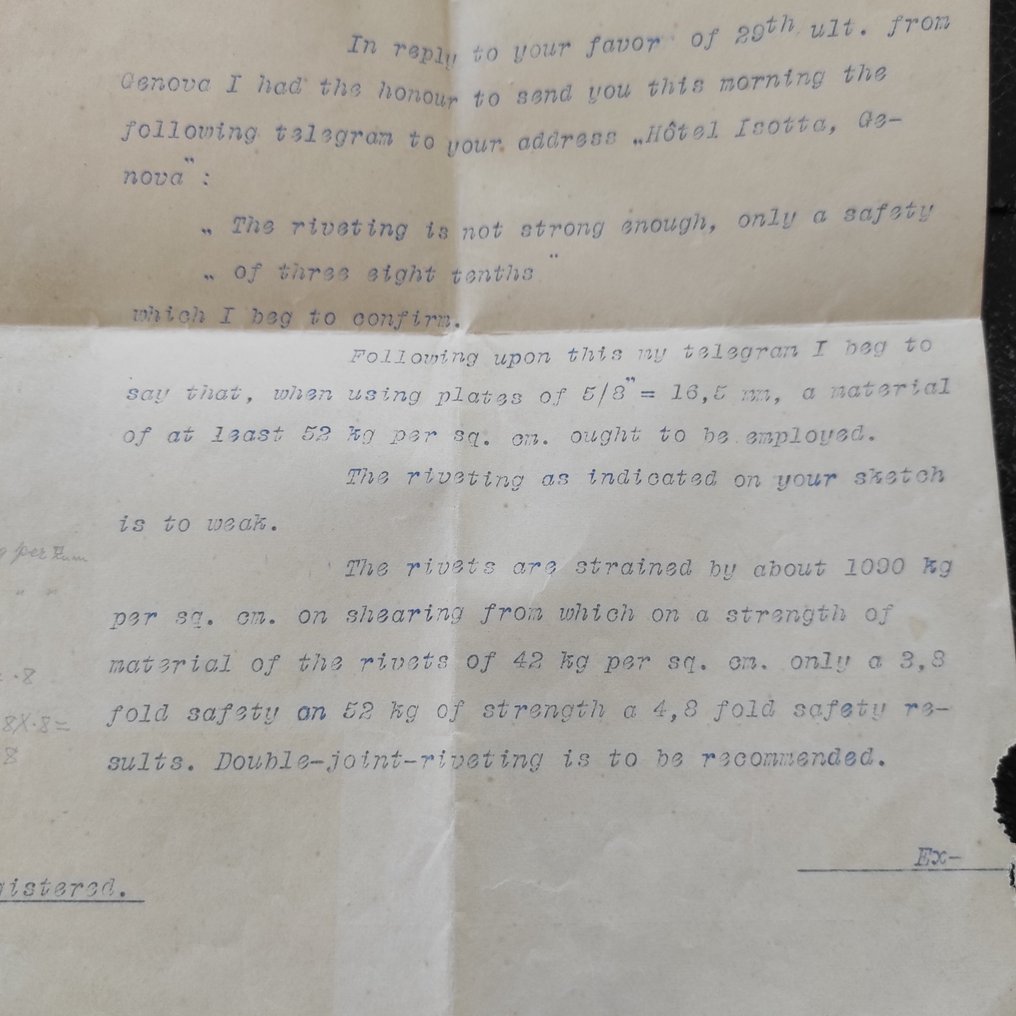 文档 - F. Schichau (Schichau-Werke, Elbing) - 1906 Schichau-Werke Naval Engineering Letter to Ottoman Vice Admiral Ahmed Pasha – Shipbuilding / - 1906 #2.1