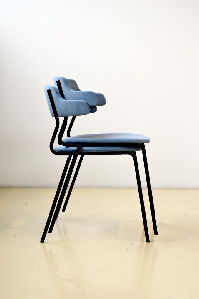 Equilibri-furniture - Viewport - Καρέκλα (2) - κατάλληλο - Σίδερο, Βελούδο #1.0