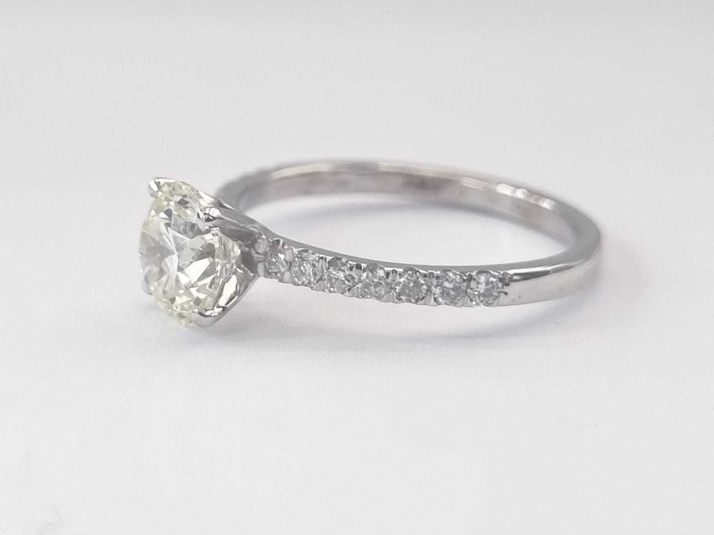 订婚戒指 - 14K包金 白金 -  1.16ct. tw. 钻石 (天然) - 钻石 #2.1