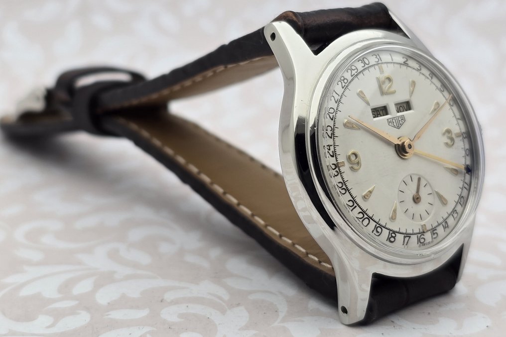 Heuer - Triple Calendar - Cal. AS 1302 - Bumper - Zonder minimumprijs - Heren - 1950-1959 #2.1