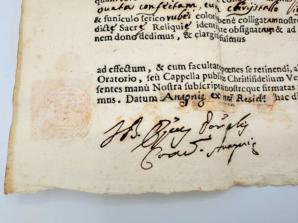 Relikwiarz dokumentu świętej Domirilli - Papier - 1700-1750 #4.3