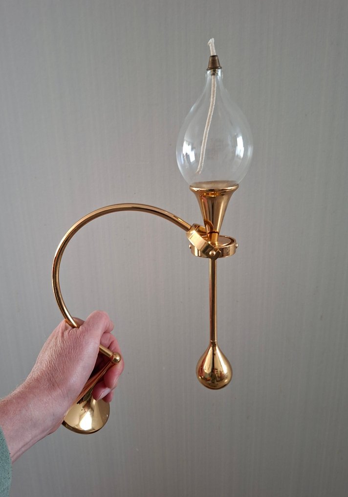 Freddie Andersen - Oljelampe - Messing - Klare dråper #4.3