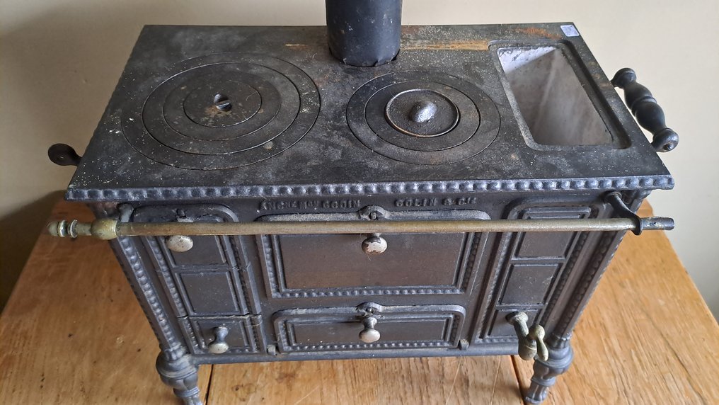 Godin - Fornello - Ghisa - Miniatura di stufa in ghisa francese del XIX secolo con accessori #4.3