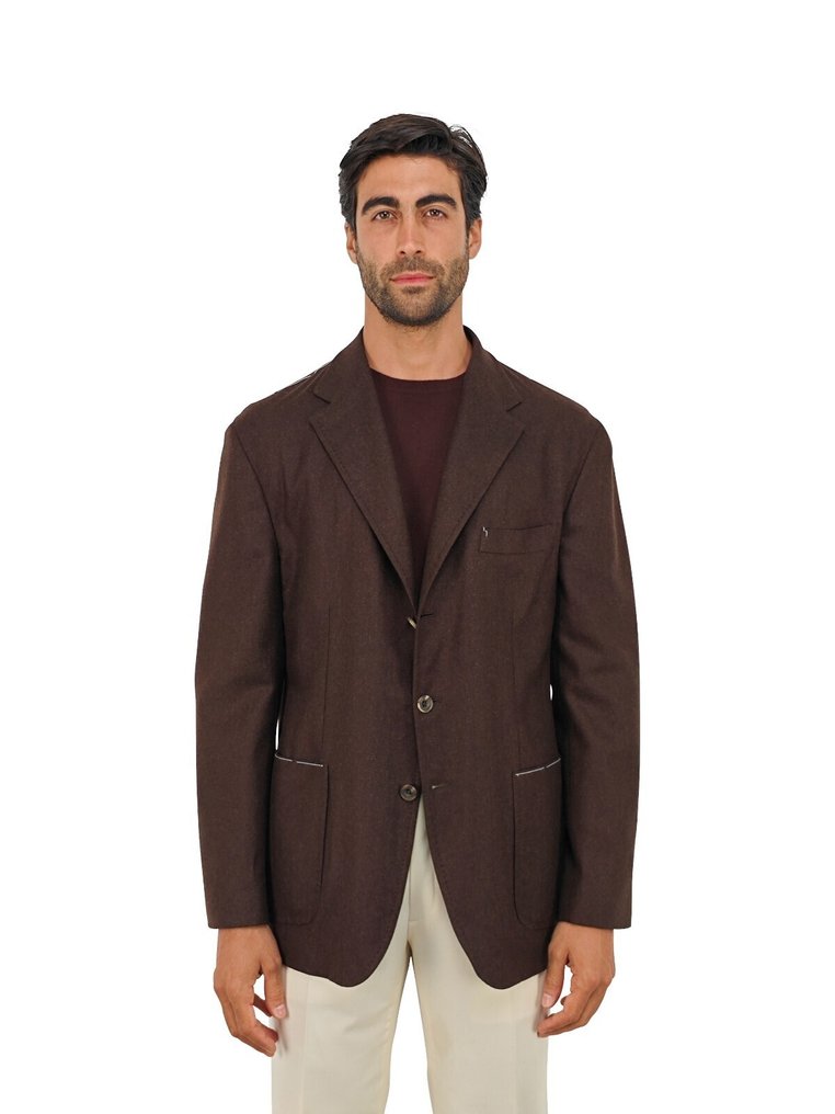 RUBINACCI NAPOLI RRP 2200€ Dark Brown Jacket Sport Coat 100% Cashmere - 56 IT - 彩色運動上衣 - New with tags #1.0