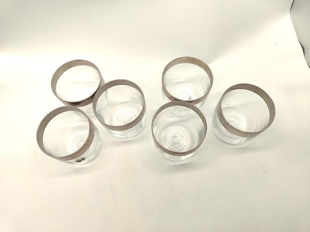 Drinking set for 6 (6) - Carlo Moretti - Murano Italy - set of 6 table glasses #2.1