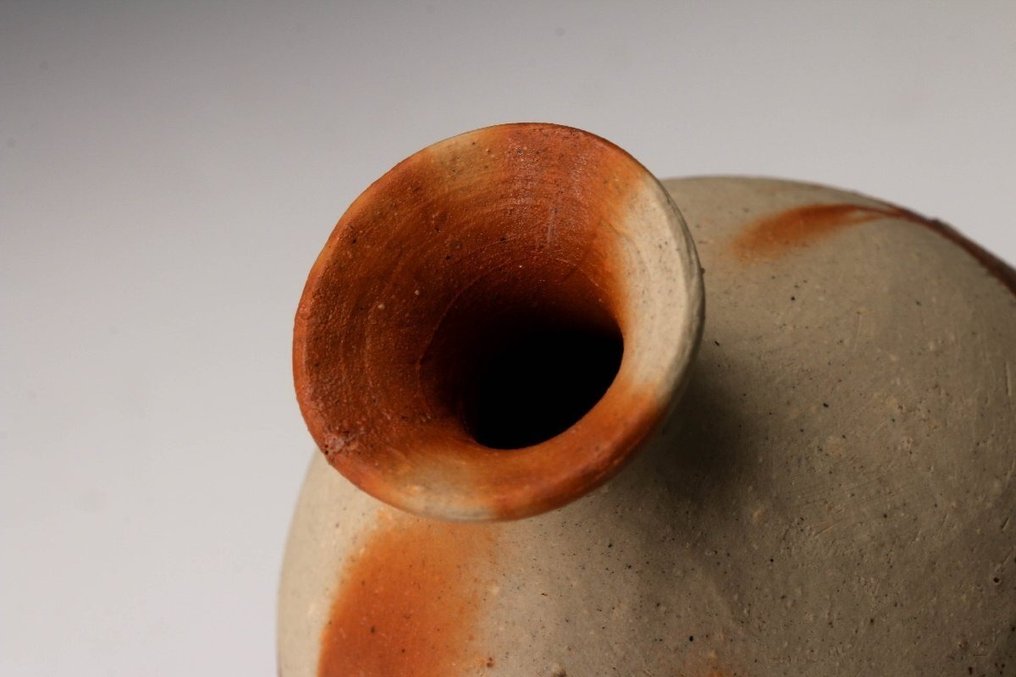 Bizen Double-Layered Sake Flask (Nijū Tokkuri) - Stoneware - 斉藤隆 Saitō Takashi - Japan - 1900-2000 #2.1