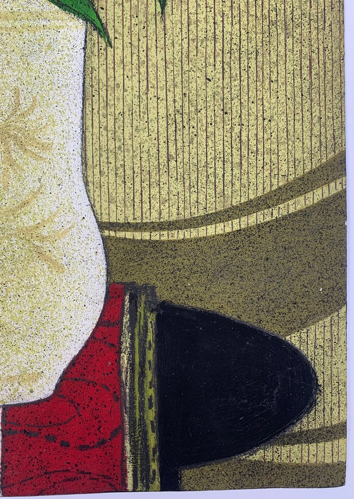 Yves Ganne (1931-2019) - Bouquet de fleurs sur un entablement (Vendu sans prix de reserve). #4.3