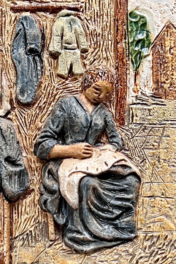  Πλακάκι - Ραφείο με ραπτές. - Westraven Utrecht - Luigi Amati - 1960-1970 - Πιστοποίηση επαγγέλματος ράφτες.  #4.3