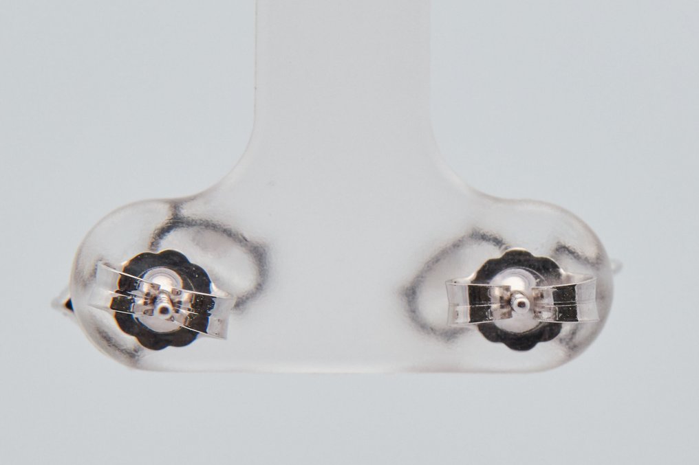 χωρίς τιμή ασφαλείας - Σκουλαρίκια - 14 καράτια Λευκός χρυσός -  2.28ct. tw. Διαμάντι (Εργαστηριακής καλλιέργειας) #3.2