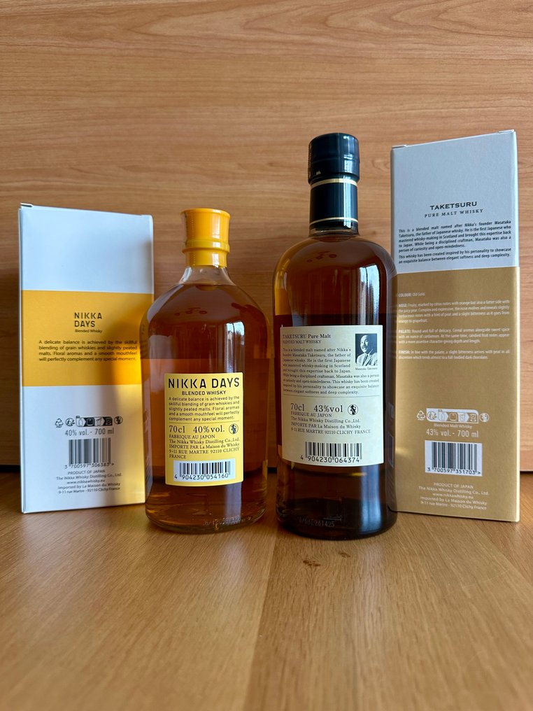 Nikka Days + Taketsuru Pure Malt  - 70 cl - 2 flaskor #1.0