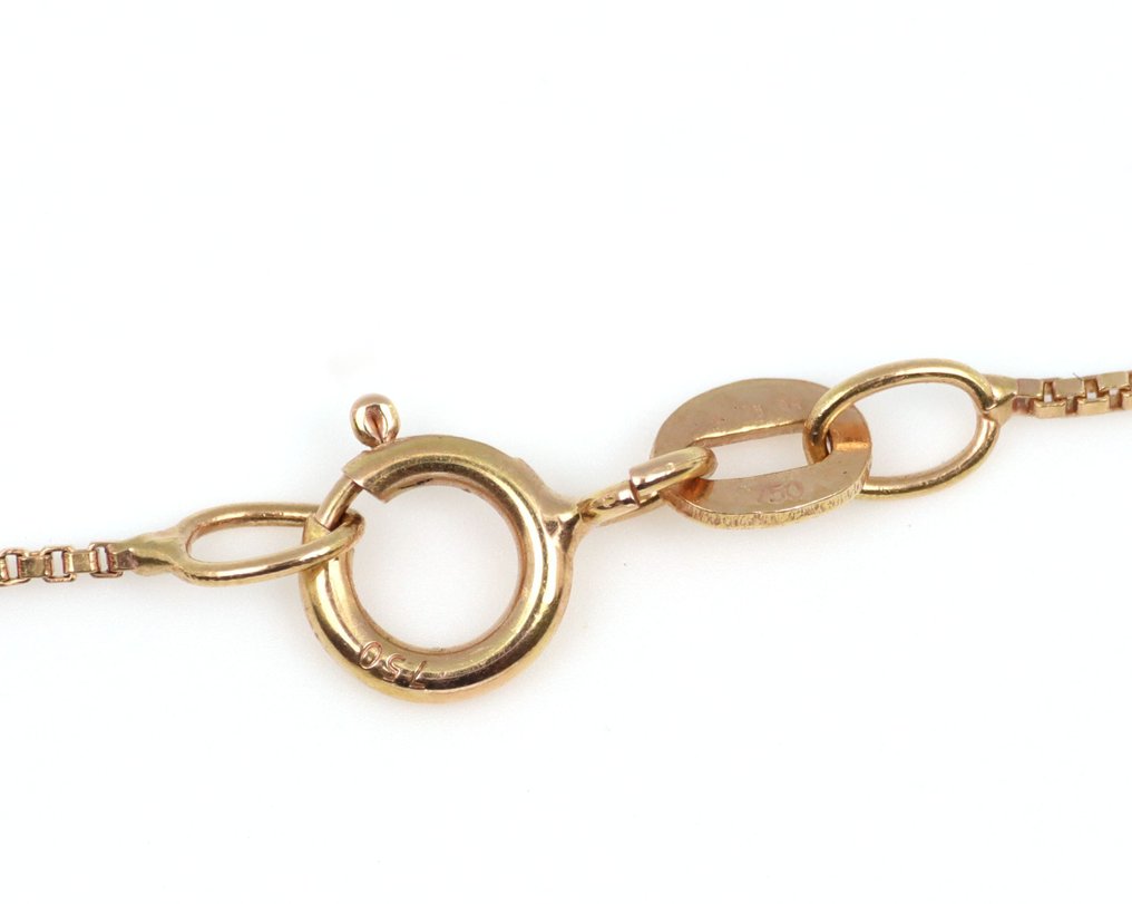 Utan reservationspris - Halsband med hänge - 18 kt Roséguld -  0.12ct. tw. Diamant (Färgbehandlad)  #2.1